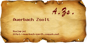 Auerbach Zsolt névjegykártya