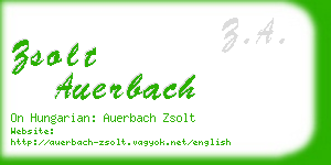 zsolt auerbach business card